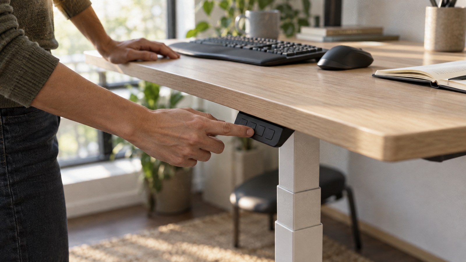 Poste de travail réglable utilisé en position debout